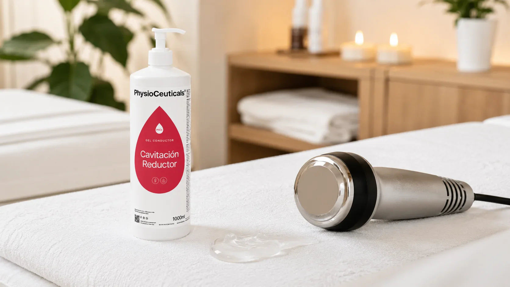 Gel conductor para cavitación de uso profesional