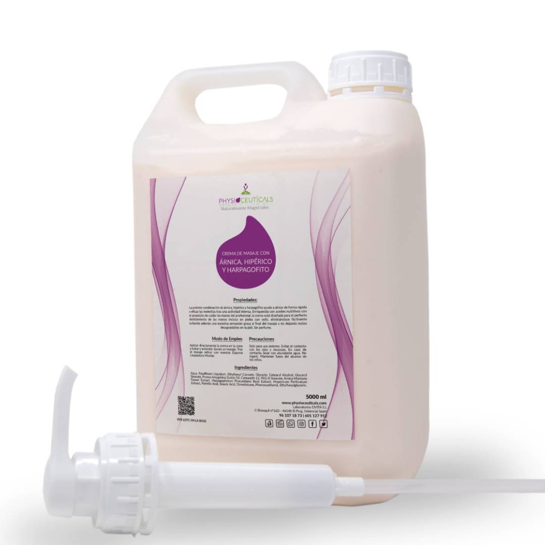 Crema de Masaje con Árnica, Hipérico y Harpagofito 5000ml